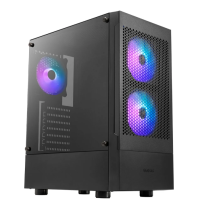 GABINETE GAMER TALOS E3 MESH PRETO COM 3 FAN - 4837