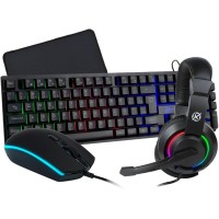 COMBO TECLADO + MOUSE + MOUSEPAD + HEADSET KALKAN ODIN PRETO KLK00017 - 4868