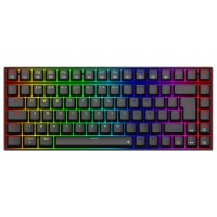 TECLADO MECANICO GAMER REDRAGON PHANTOM RGB PRETO SWITCH MARROM - 4088