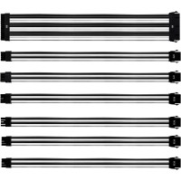 KIT DE CABO DE EXTENSAO SLEEVED PSU 30 CM COM CAPA DE PVC COOLER MASTER - BRANCO E PRETO - CMA-NEST16WTBK1-GL - 4398