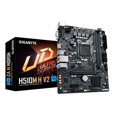 PLACA-MÃE GIGABYTE H510M H MICRO ATX, LGA1200, 2XDDR4 64GB, 2XUSB 3.2, 4XUSB 2.0, 1X D-SUB, 1X HDMI - 1307